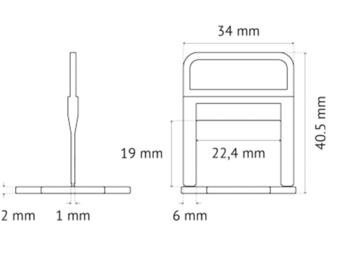 Croisillons à cale  1 mm 1000 PCS