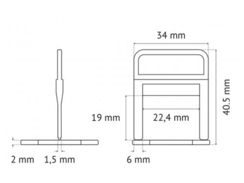 Croisillons à cale  1,5 mm 250 PCS