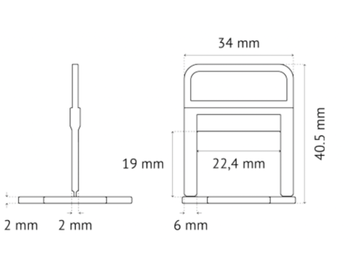 Croisillons à cales 2 mm 1000 PCS